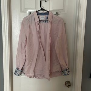 Ricky Singh pink button down, Pink, XL but fits like L